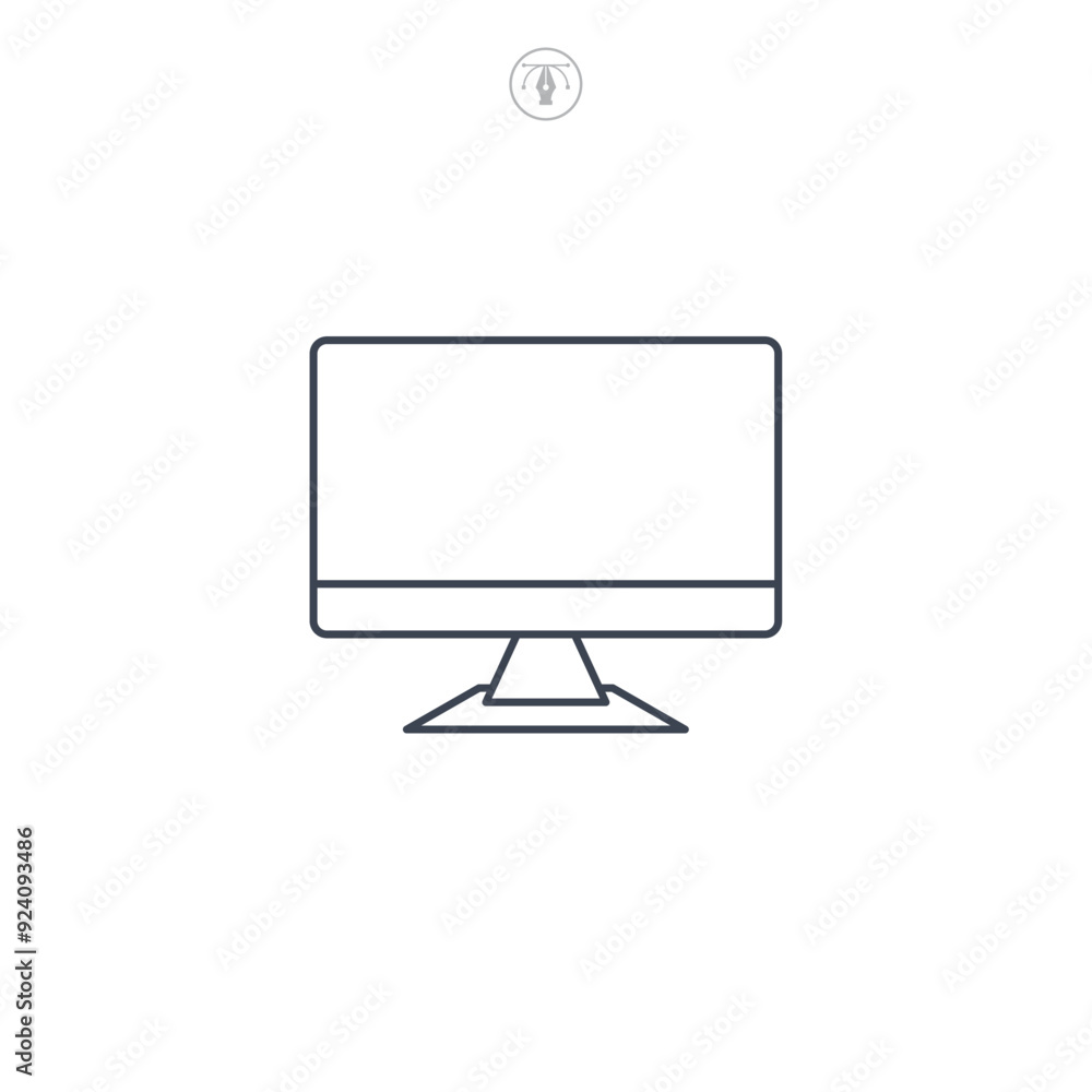 Desktop Computer icon symbol vector illustration isolated on white background Desktop Computer icon symbol vector illustration isolated on white background