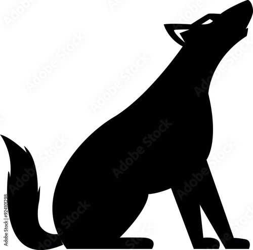 Fox, Fox logo, icon Vector Illustration EPS  Black