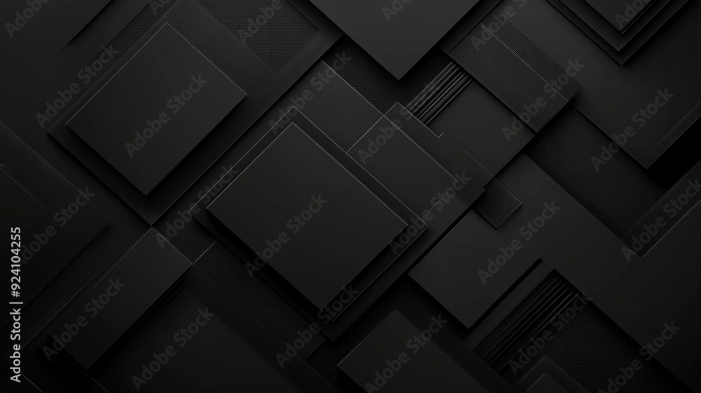 A sleek, dark black geometric design for a banner background. A sleek, dark black geometric design for a banner background.