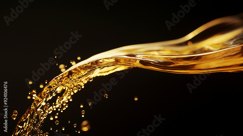 Luxurious Golden Liquid Splash Frozen in Time