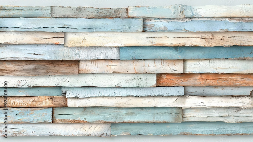 Close-up of a wooden wall with blue and white paint on its side Close-up of a wooden wall with blue and white paint on its side