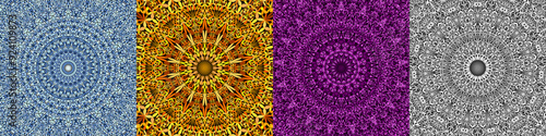Geometric floral mandala background collection