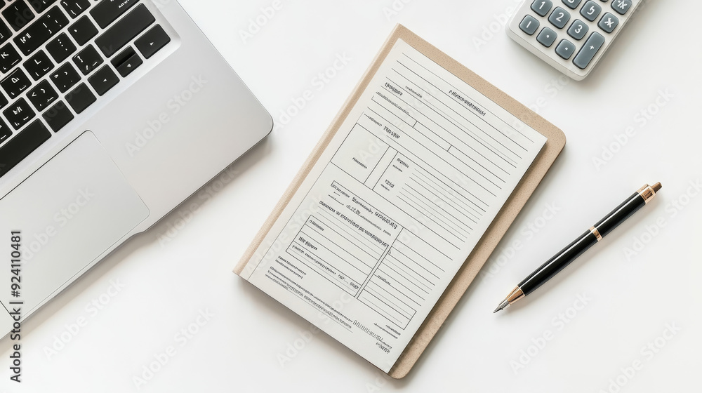Obraz premium This mockup image is ideal for use in business presentations, financial services marketing, or educational materials related to cheque payments and financial management. 