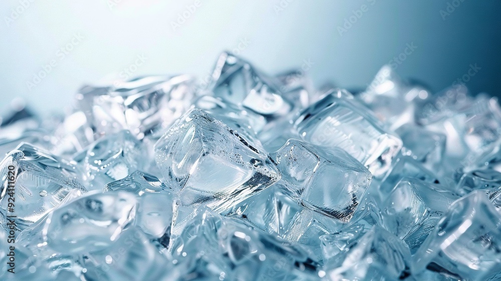 Ice cubes stacked on a table Ice cubes stacked on a table