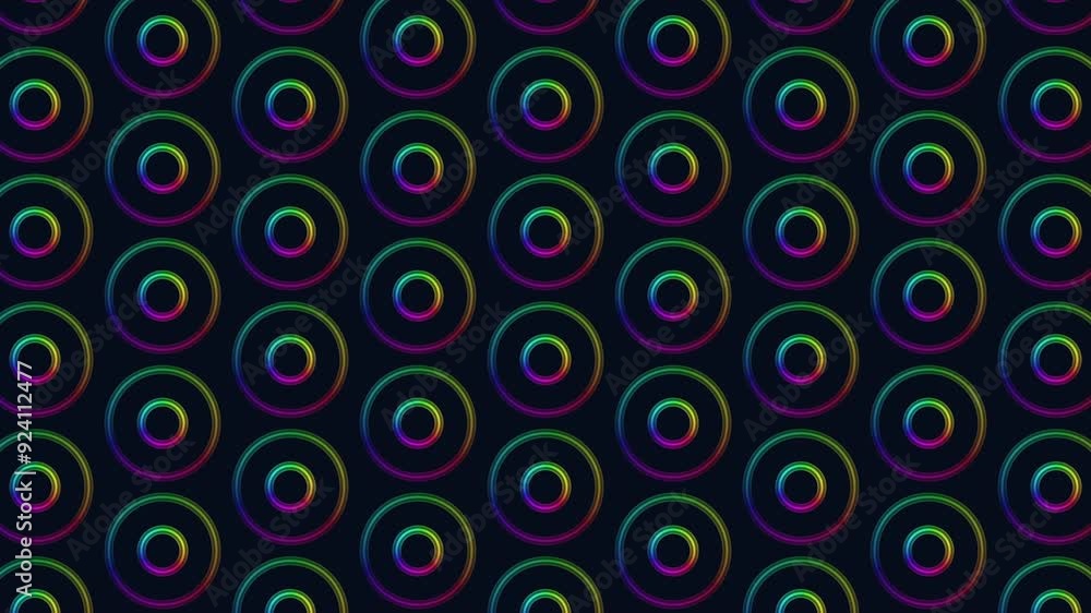 A vibrant circular pattern of colorful circles on a black background captures attention and creates a visually pleasing combination