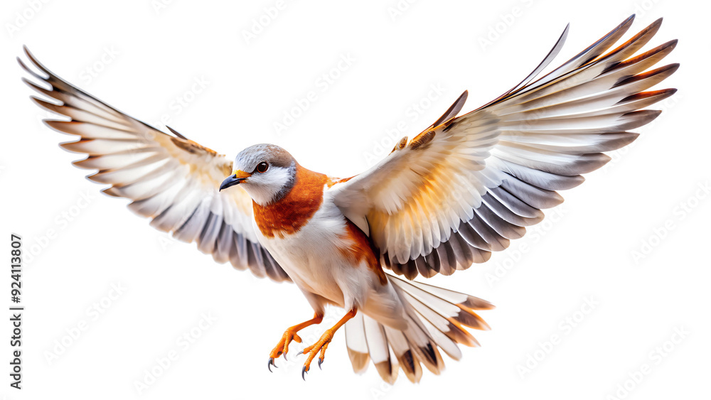 Obraz premium Flying bird on isolated background