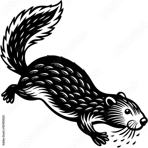 Beaver Diving raid The beaver vector art