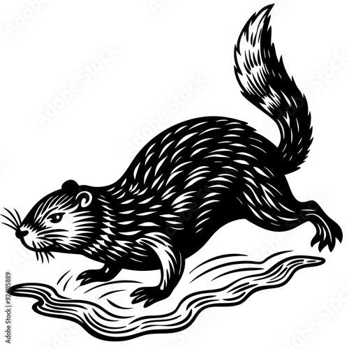 Beaver Diving raid The beaver vector art