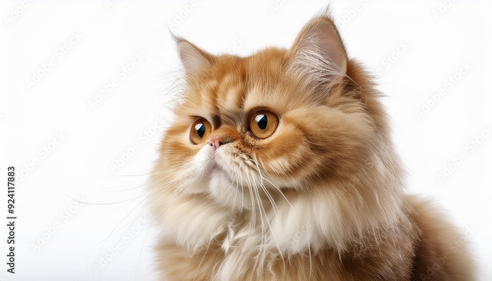 Fototapeta premium ペルシャネコのポートレート(Persian cat portrait on white background)