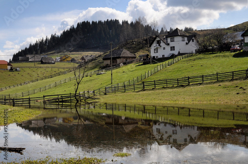 Fundata village. Brasov, Romania photo