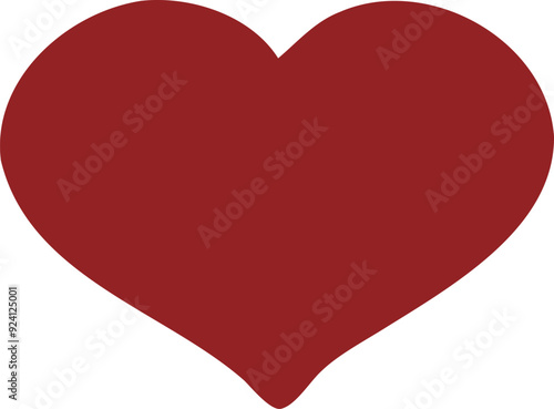 Romantic Heart, love, romance or valentine's day red heart. Heart vector icons. Artistic red heart love symbols isolated editable vector.	