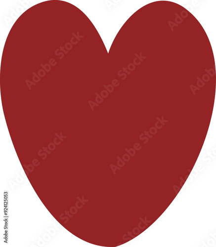 Romantic Heart, love, romance or valentine's day red heart. Heart vector icons. Artistic red heart love symbols isolated editable vector.	