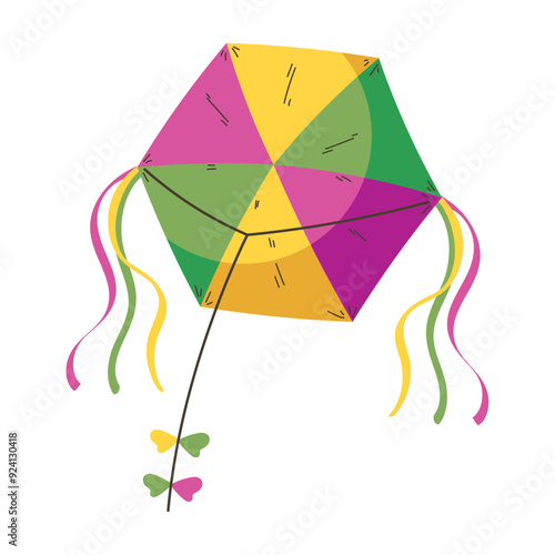 wind kite flying hexagon shape
