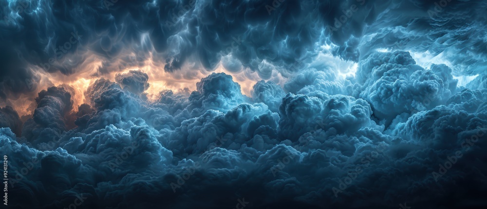 Ominous Storm Clouds in Dramatic Quality with Striking Light and Shadow Contrasts Ominous Storm Clouds in Dramatic Quality with Striking Light and Shadow Contrasts