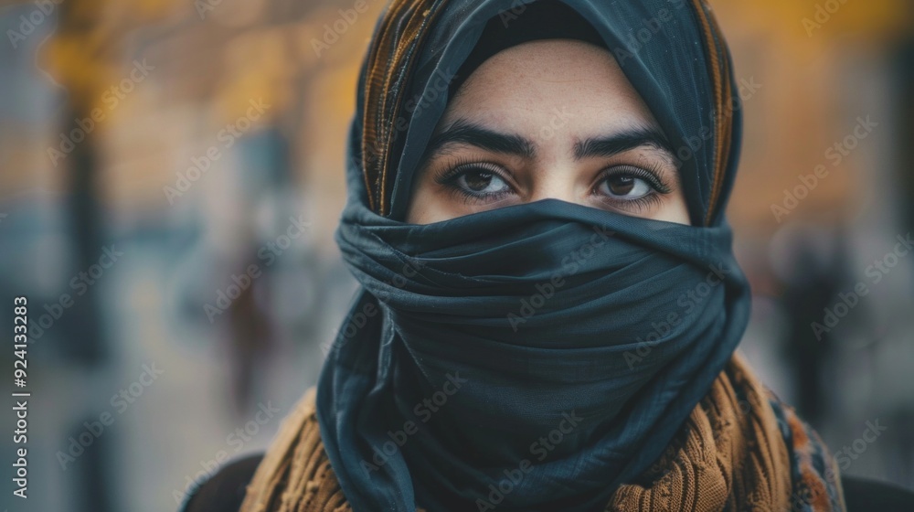 Close up portrait of beautiful middle eastern arabian young woman wearing tradition arabic clothing Close up portrait of beautiful middle eastern arabian young woman wearing tradition arabic clothing
