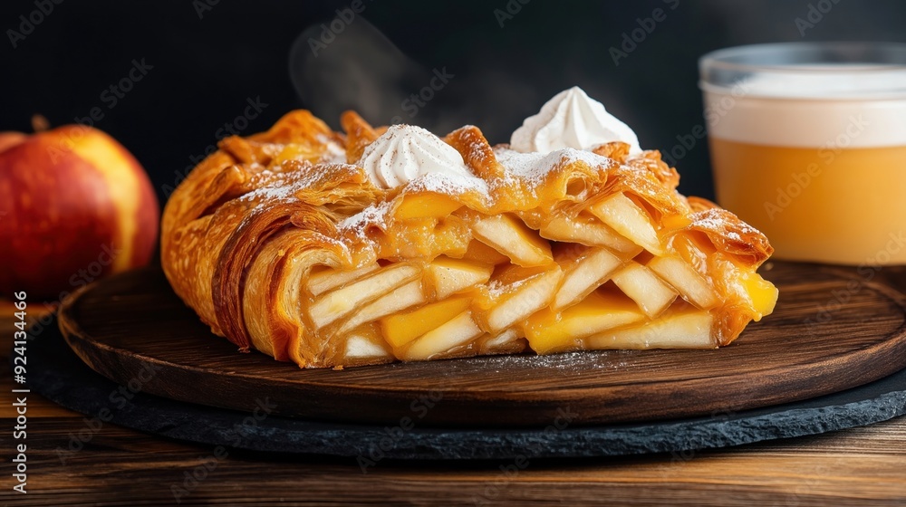 Apple Strudel - traditional Austrian food Apple Strudel - traditional Austrian food