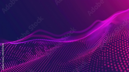 Abstract Purple and Pink Digital Wave Background