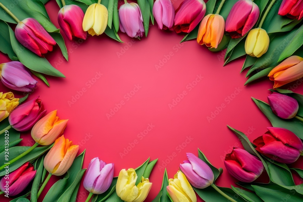 Elegant floral border with vibrant flowers lush greenery on light background. Ideal for decorative designs wedding invitations or romantic designs valentines day, mother's day, women's day Elegant floral border with vibrant flowers lush greenery on light background. Ideal for decorative designs wedding invitations or romantic designs valentines day, mother's day, women's day