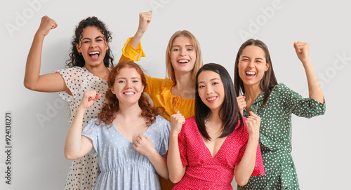 Beautiful young happy women...