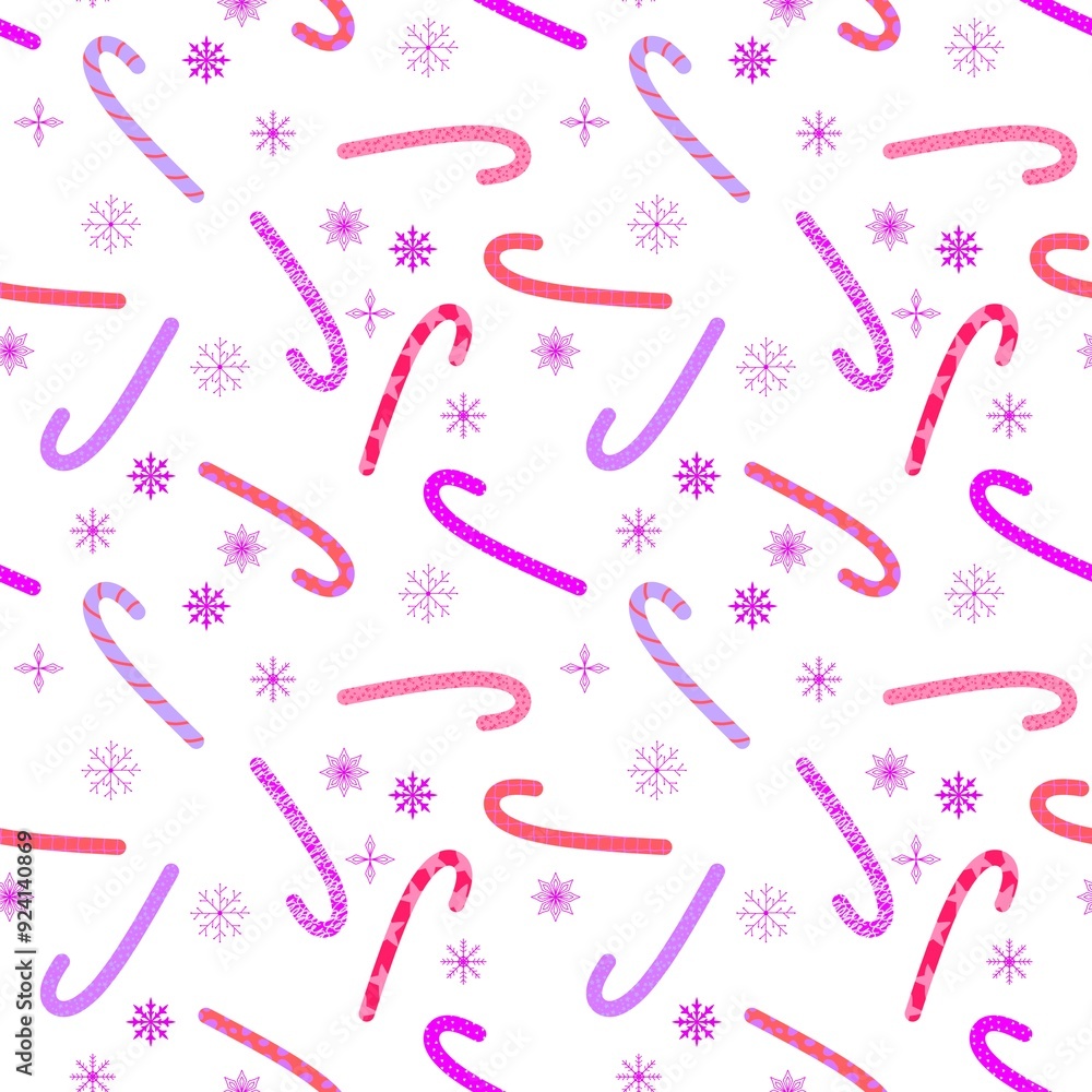 Christmas candy seamless sugar pattern for wrapping paper and fabrics and linens