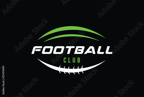 American Football badge logo vector - Rugby logo