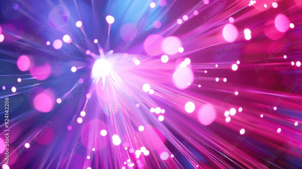Fototapeta premium Abstract Light Show with Pink and Blue Hues