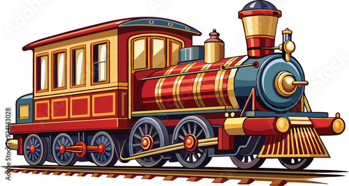 A vintage train vector illustration
