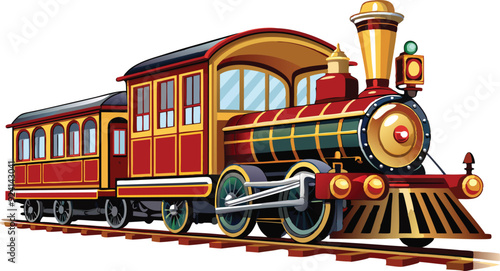 A vintage train vector illustration
