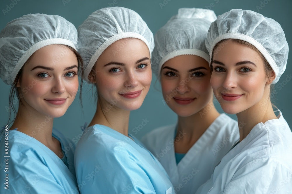 A group of nurses. Generative AI A group of nurses. Generative AI
