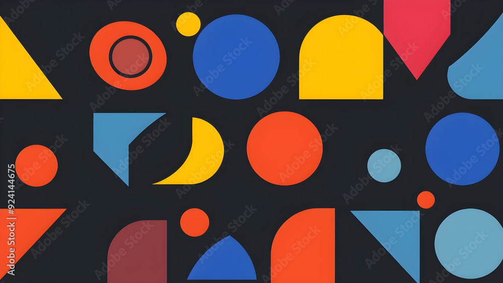 Bold Geometric Shapes Background Pattern with Space for Text. Generative AI Bold Geometric Shapes Background Pattern with Space for Text. Generative AI