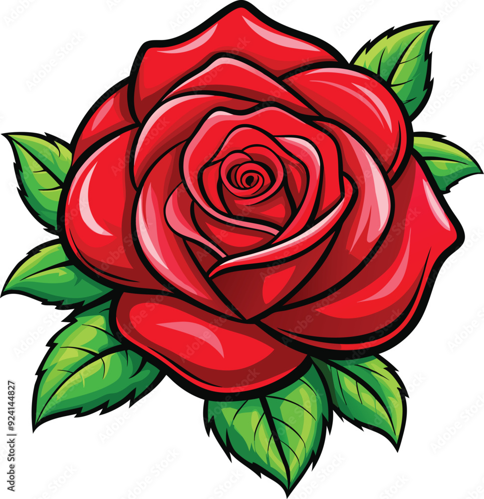 A red rose vector illustration A red rose vector illustration