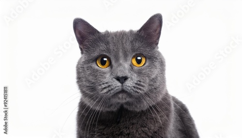 猫のポートレート（cat portrait on white background）
