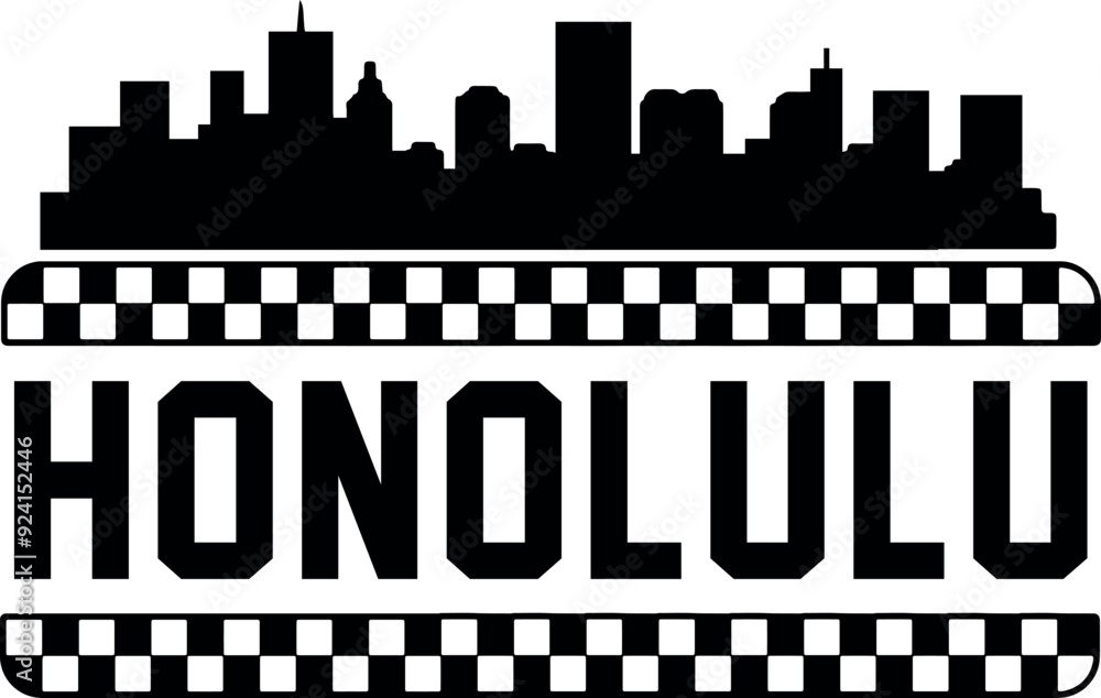 Honolulu Skyline Vector Honolulu Skyline Vector