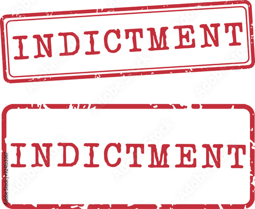 Indictment Rubber Stamp Vector Set