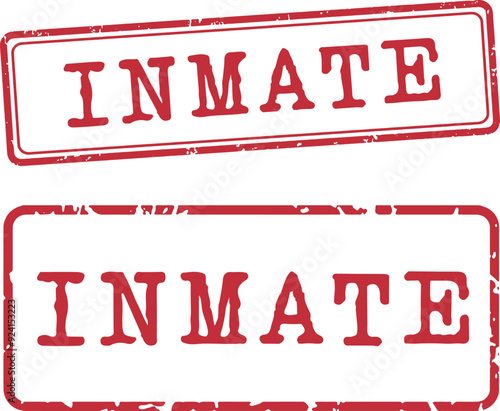 Inmate Rubber Stamp Vector Set