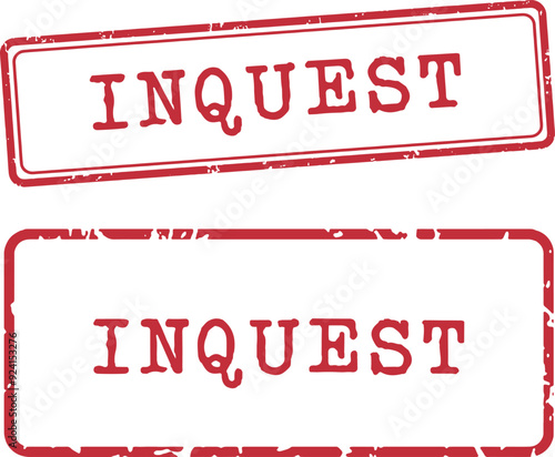 Inquest Rubber Stamp Vector Set