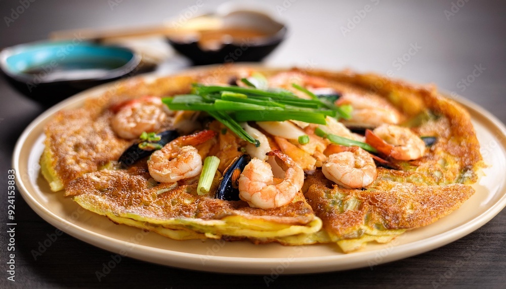 Korean Food Haemul Pajeon Seafood Pancake Korean Food Haemul Pajeon Seafood Pancake