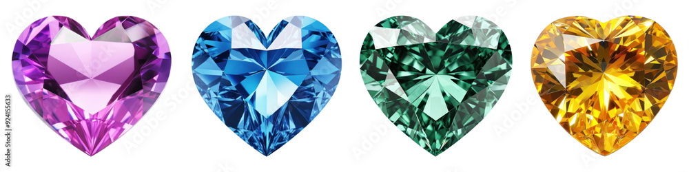 Fototapeta premium diamond png cut out element set