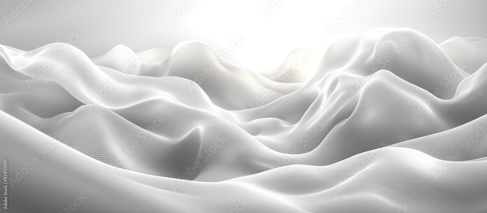 Obraz premium Abstract White Fabric Landscape