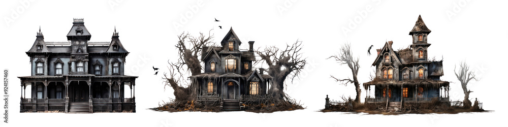 real photo of a Halloween horror theme png cut out element set real photo of a Halloween horror theme png cut out element set