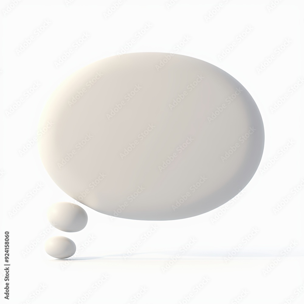 Minimalist thought bubble design on a white background, resembling a speech balloon. Minimalist thought bubble design on a white background, resembling a speech balloon.