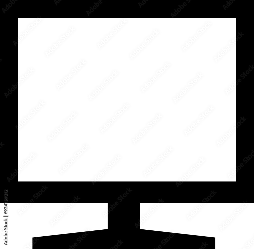 Square icon of a black computer screen. lightweight svg format for the web Square icon of a black computer screen. lightweight svg format for the web