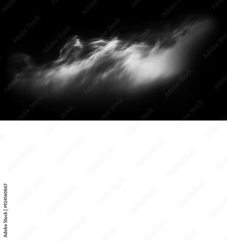 Naklejka premium PNG Abstract ethereal smoke cloud art