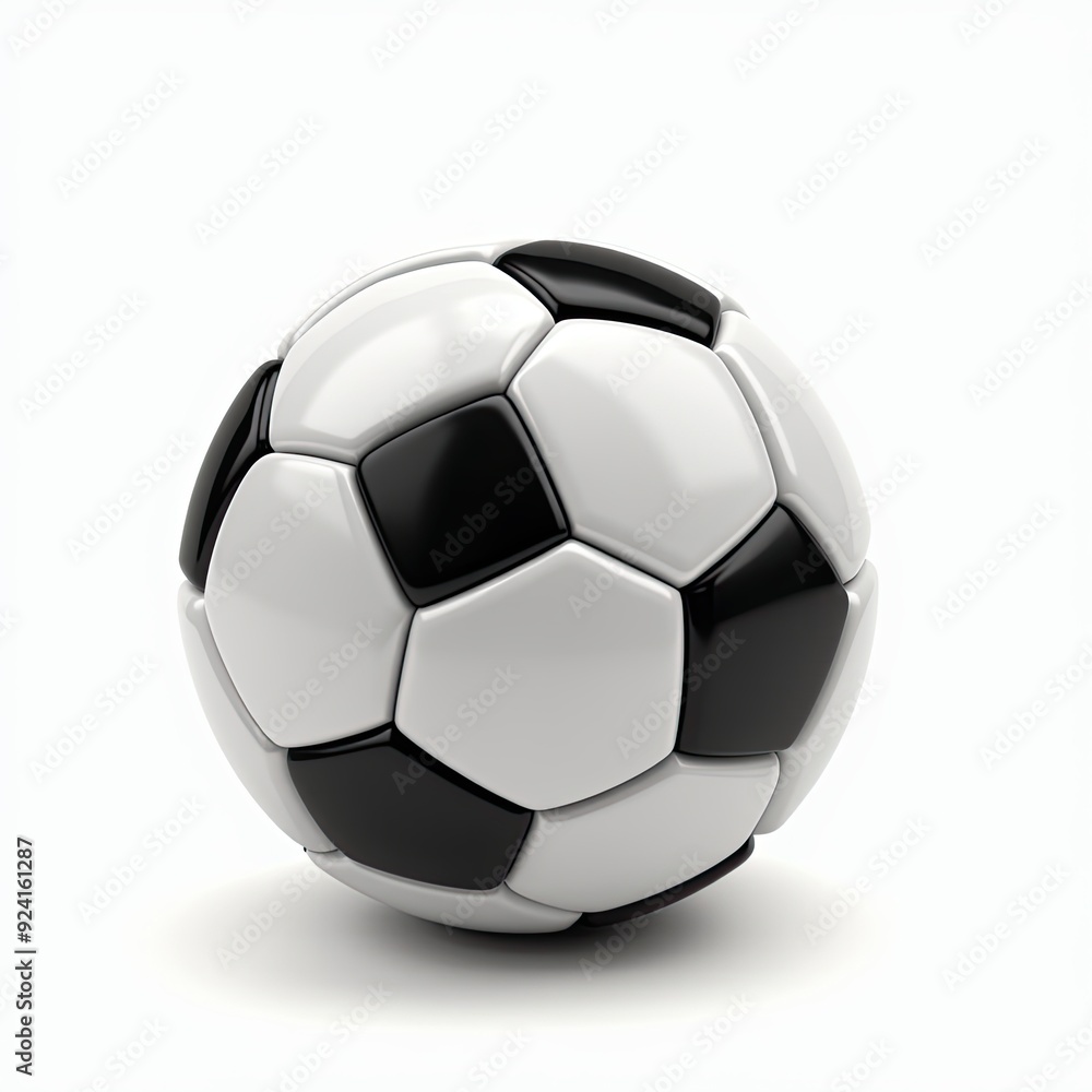 Classic black and white soccer ball isolated on a white background. Classic black and white soccer ball isolated on a white background.