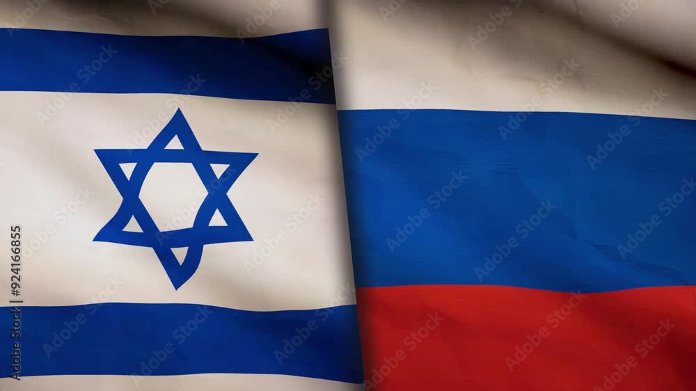 Israel and Russia flag