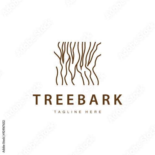 Wood logo design structure layers forest tree bark vector template