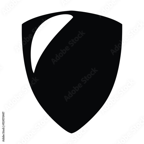 Sheild silhouette vector.