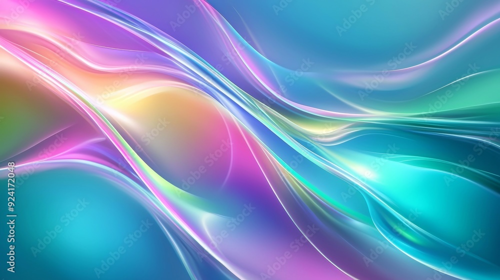 Flowing waves of blue, purple, yellow, and green create a vibrant and modern abstract background perfect for digital projects Flowing waves of blue, purple, yellow, and green create a vibrant and modern abstract background perfect for digital projects