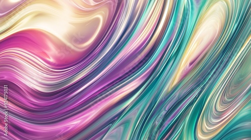 Abstract background with colorful swirls forming a wavy pattern, perfect for projects related to art, design, and creativity photo