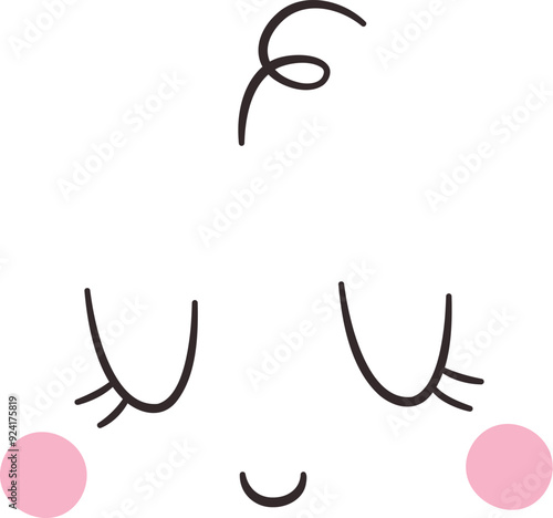Dreaming Cartoon Girl Face